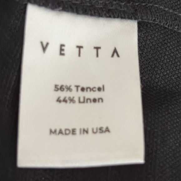 Vetta Capsule Convertible Wrap Flutter Sleeve Top Tencel & Linen in Black -  XS - Picture 5 of 7